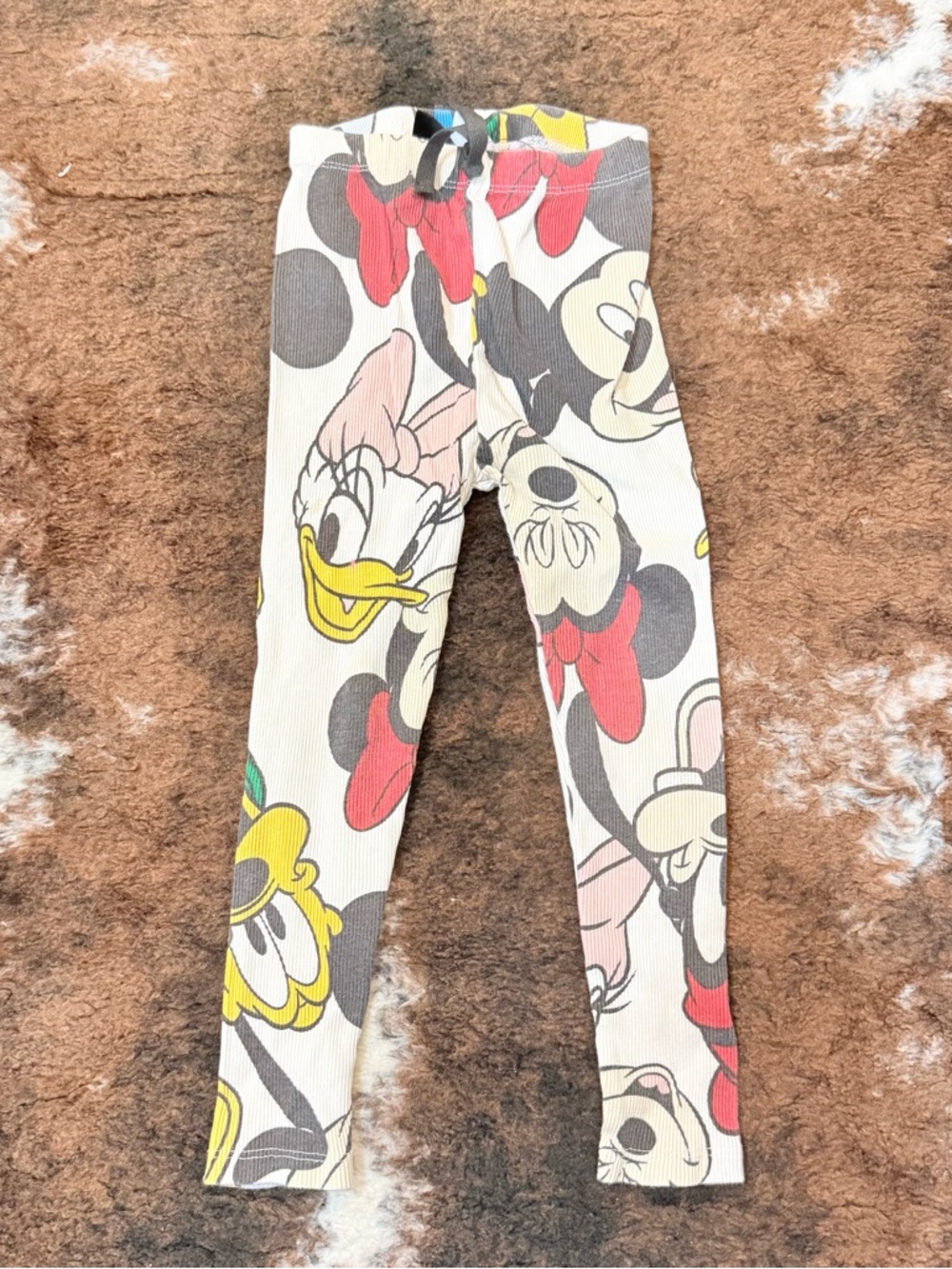 ZARA Disney ribbed leggings Mickey Mouse girls size 3-4